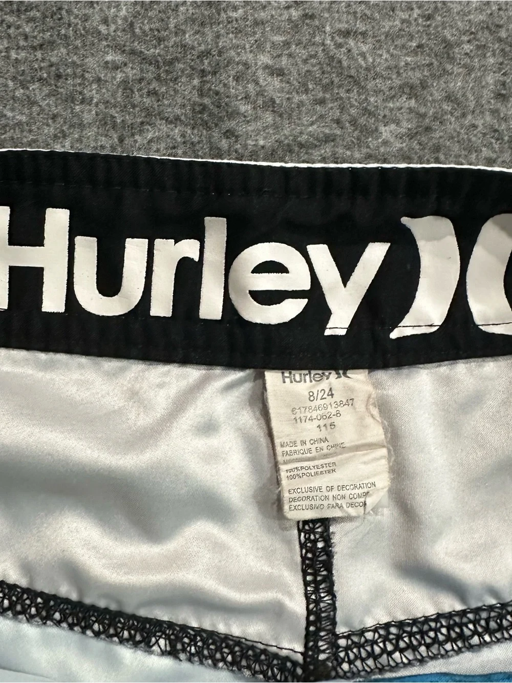 Hurley Youth Board Shorts Size 8/24 Multicolor Striped Swim Trunks - Picture 5 of 7
